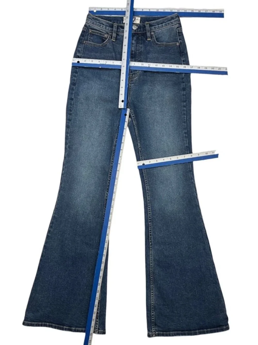Free People We The Free CRVY Robyn High Rise Flare Jeans 27 Spokane - Picture 4 of 12